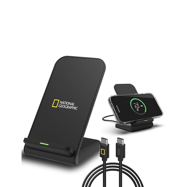 National Geographic Wireless Charger Stand-Slim 15W Fast Charge
